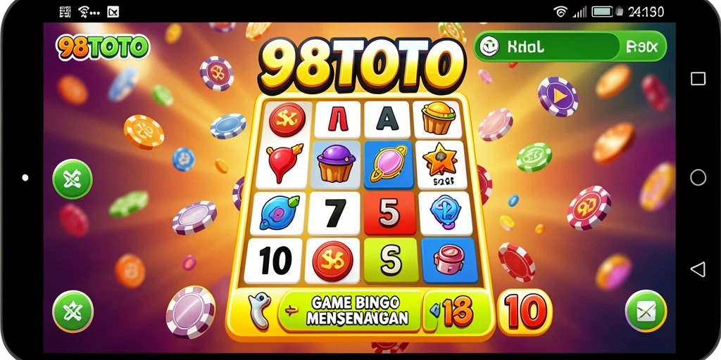 Screenshot gameplay 98TOTO menampilkan keseruan permainan Bingo.