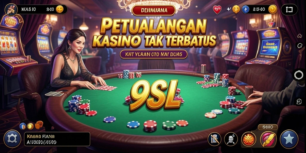 Tampilan gameplay Kasino yang mengasyikkan di 9SL.
