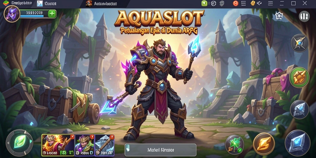 Tampilan gameplay AQUASLOT yang penuh aksi dan petualangan.