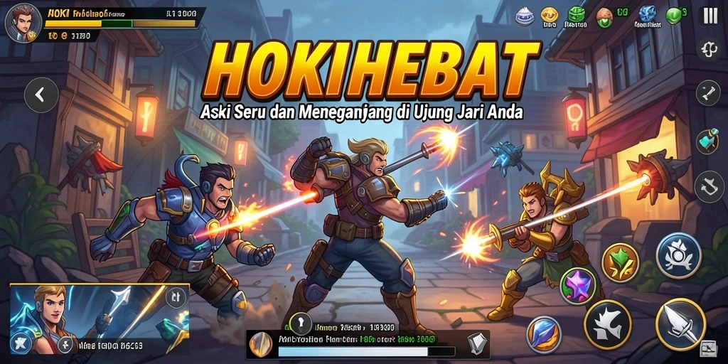 Tampilan gameplay HOKIHEBAT yang seru dan penuh aksi.