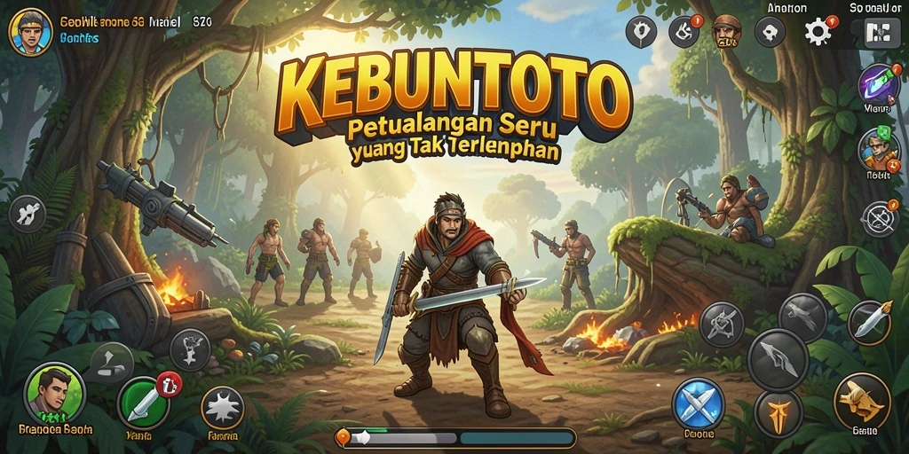 Screenshot gameplay KEBUNTOTO menampilkan petualangan seru di dunia fantastis.