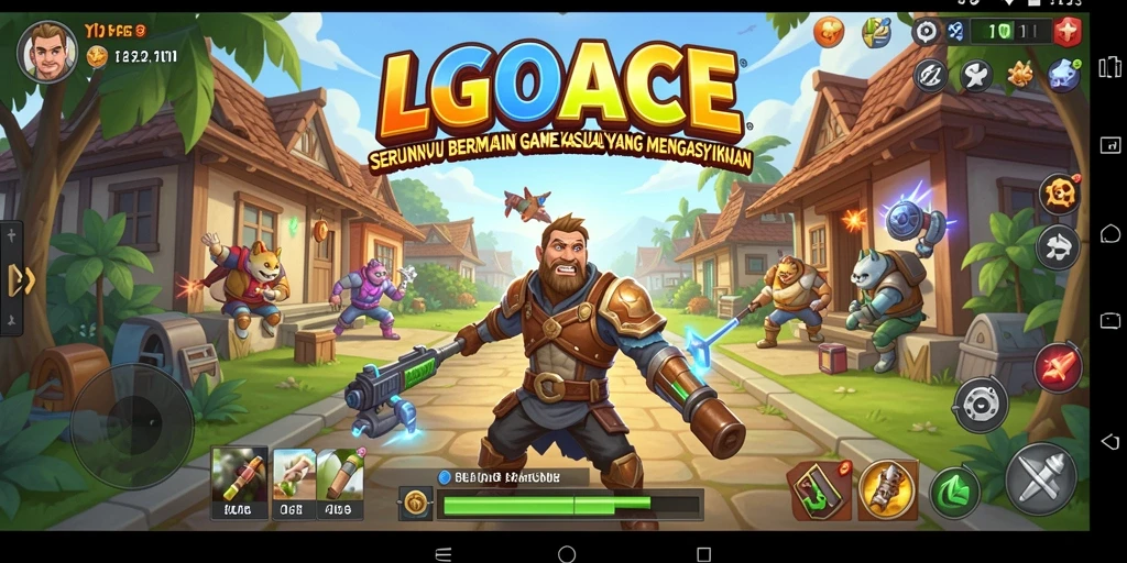 Tangkapan layar gameplay seru LGOACE dengan misi penuh warna.