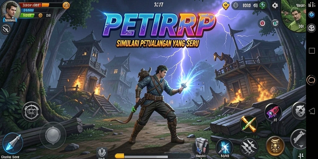Tampilan gameplay PETIRRP yang memukau dan penuh petualangan.