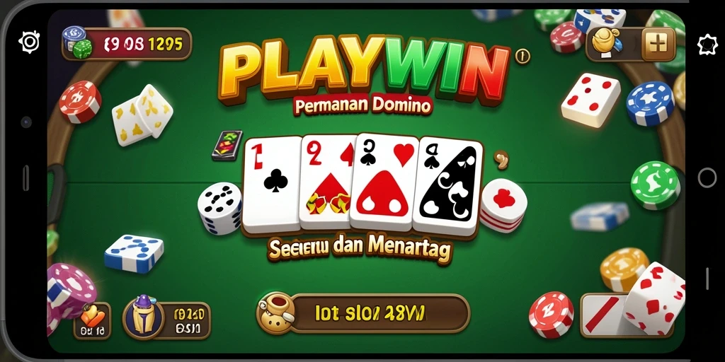 Tampilan gameplay seru dalam permainan Domino PLAYWIN.