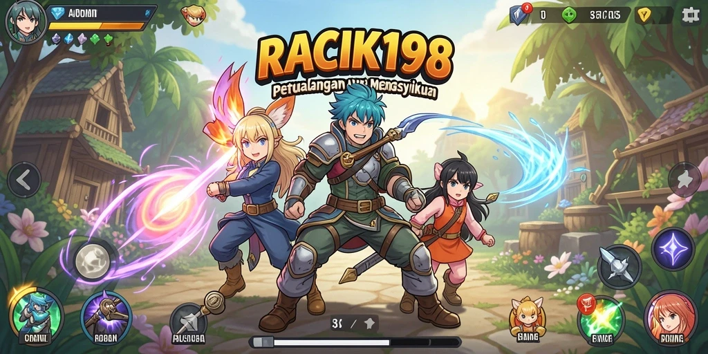 Gameplay seru dan karakter menarik dari RACIK198.