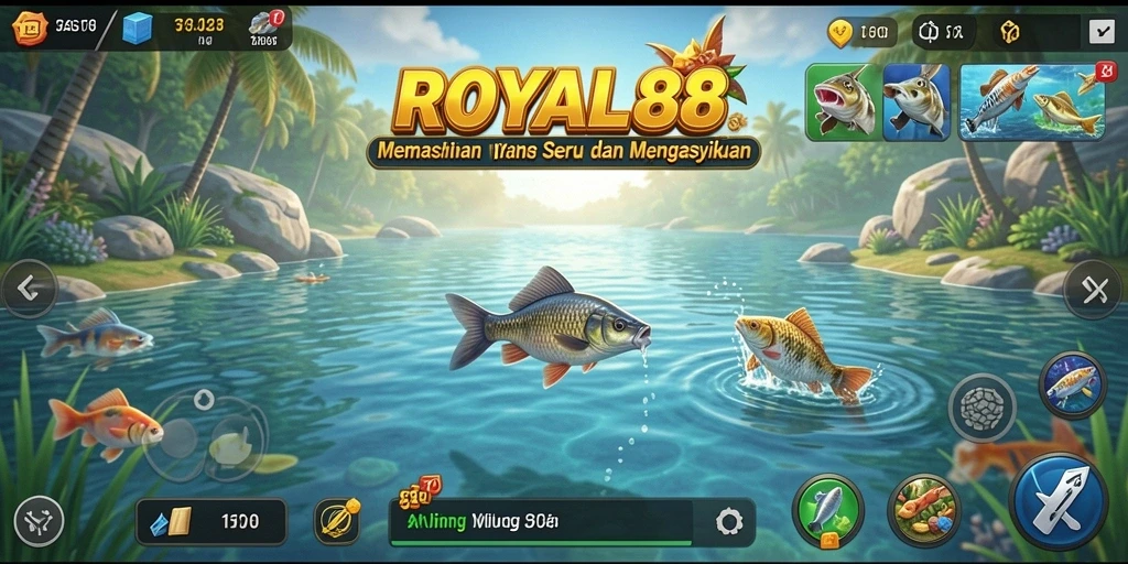 Screenshot gameplay ROYAL88 dengan suasana memancing yang mengasyikkan.