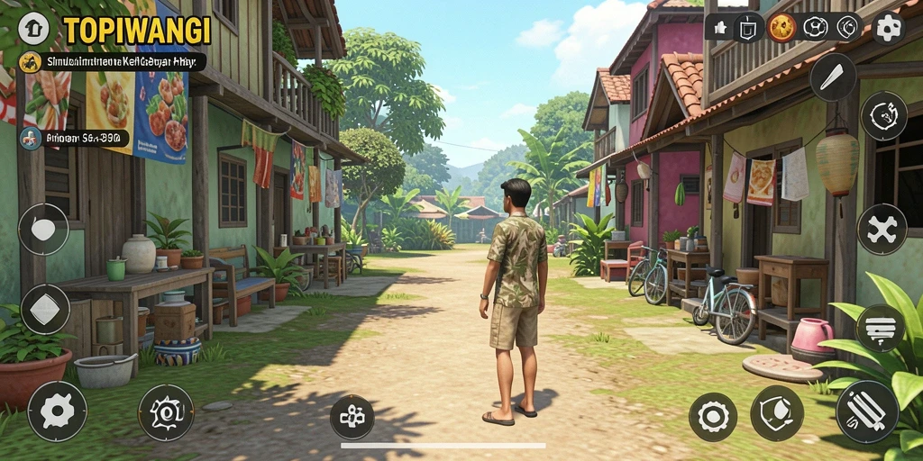 Tampilan gameplay seru dan interaktif dari TOPIWANGI.