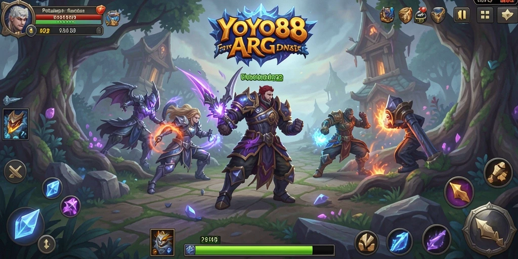 Tangkapan layar gameplay YOYO88 menampilkan aksi ARPG yang mendebarkan.